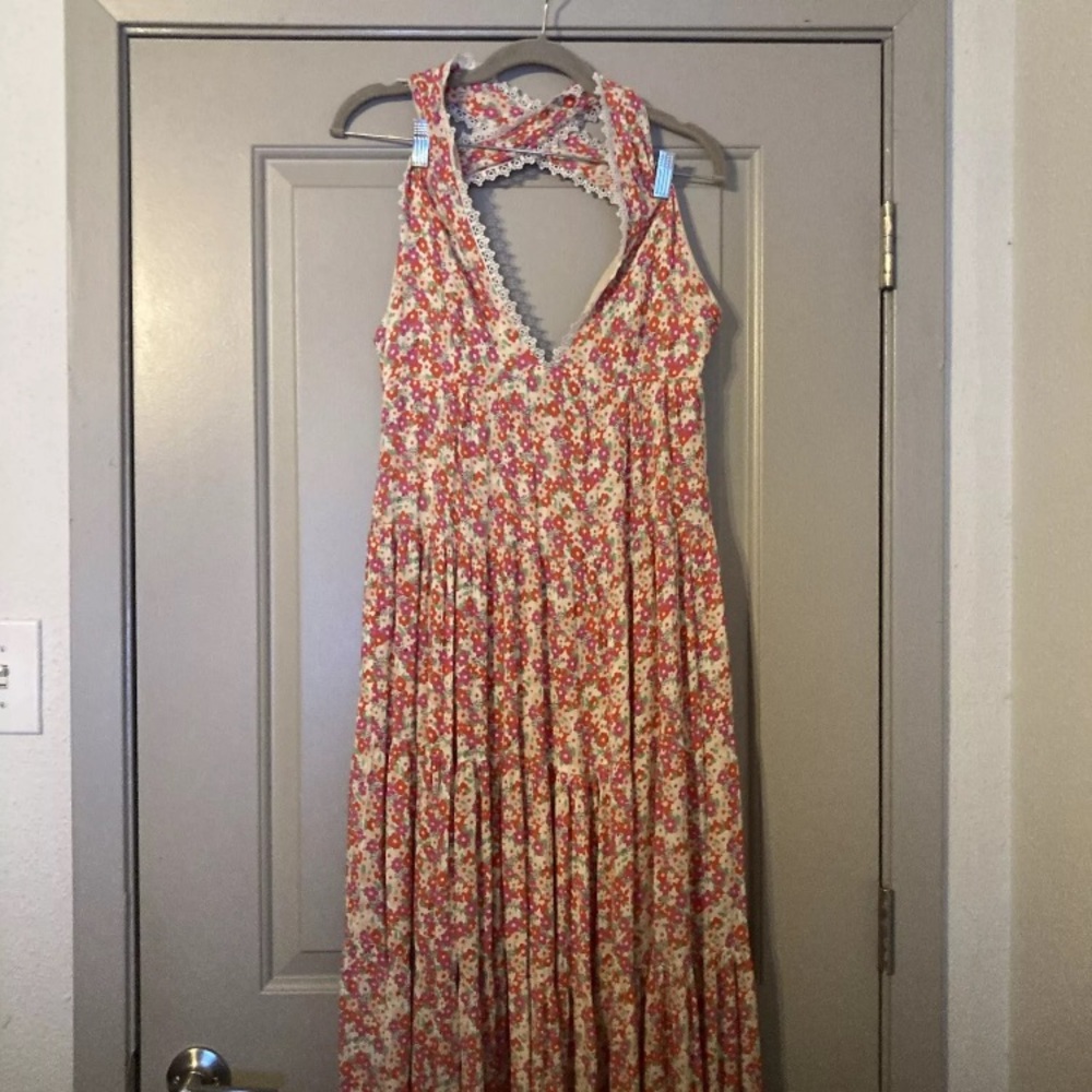 Alexia Admor Tezzi Maxi Dress| Women's Tezzi V-Neck Tiered Maxi Dress Size 8 - Picture 3 of 8